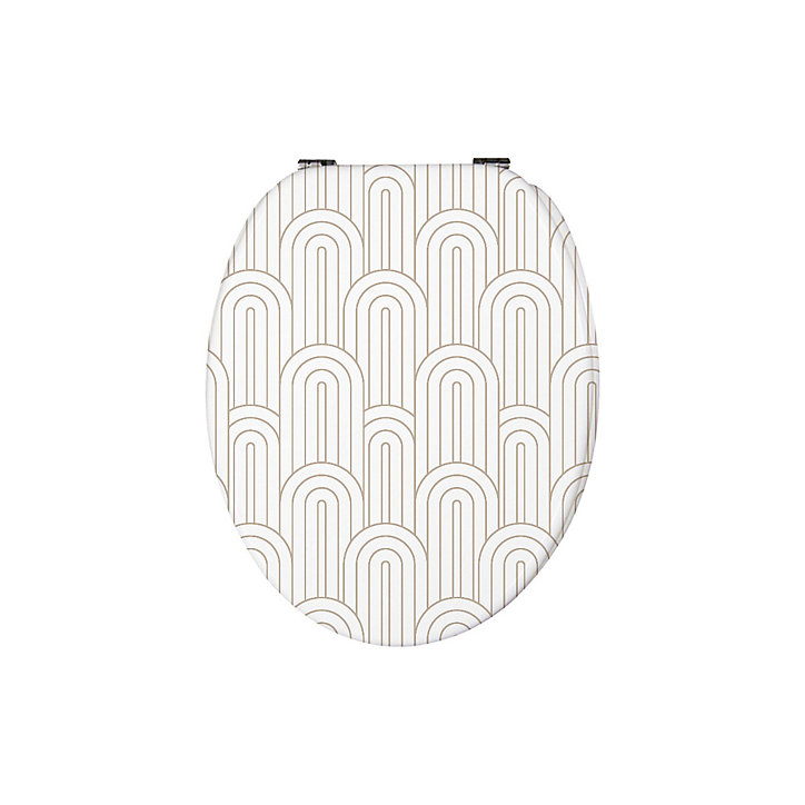 Abattant WC avec frein de chute, coloris beige, Retro