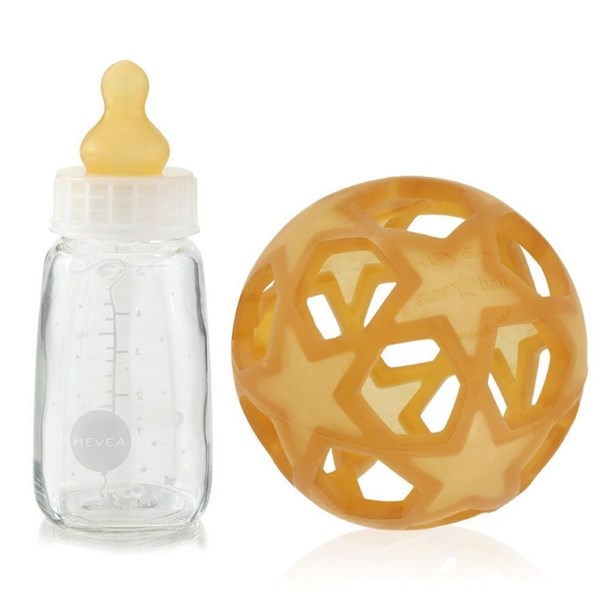 Biberon blanc hevea avec star ball 120 m