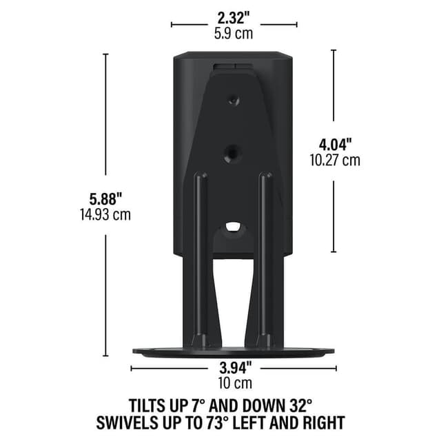 SANUS Wall Mount for Sonos ERA100 Single Black