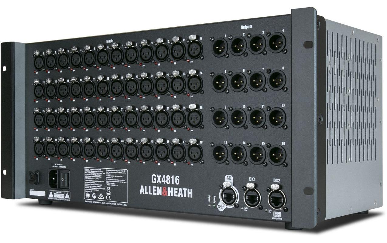 GX4816 AudioRack<br>Tragbarer GX-Expander mit 48 XLR-Eingängen und 16 XLR-Ausgängen