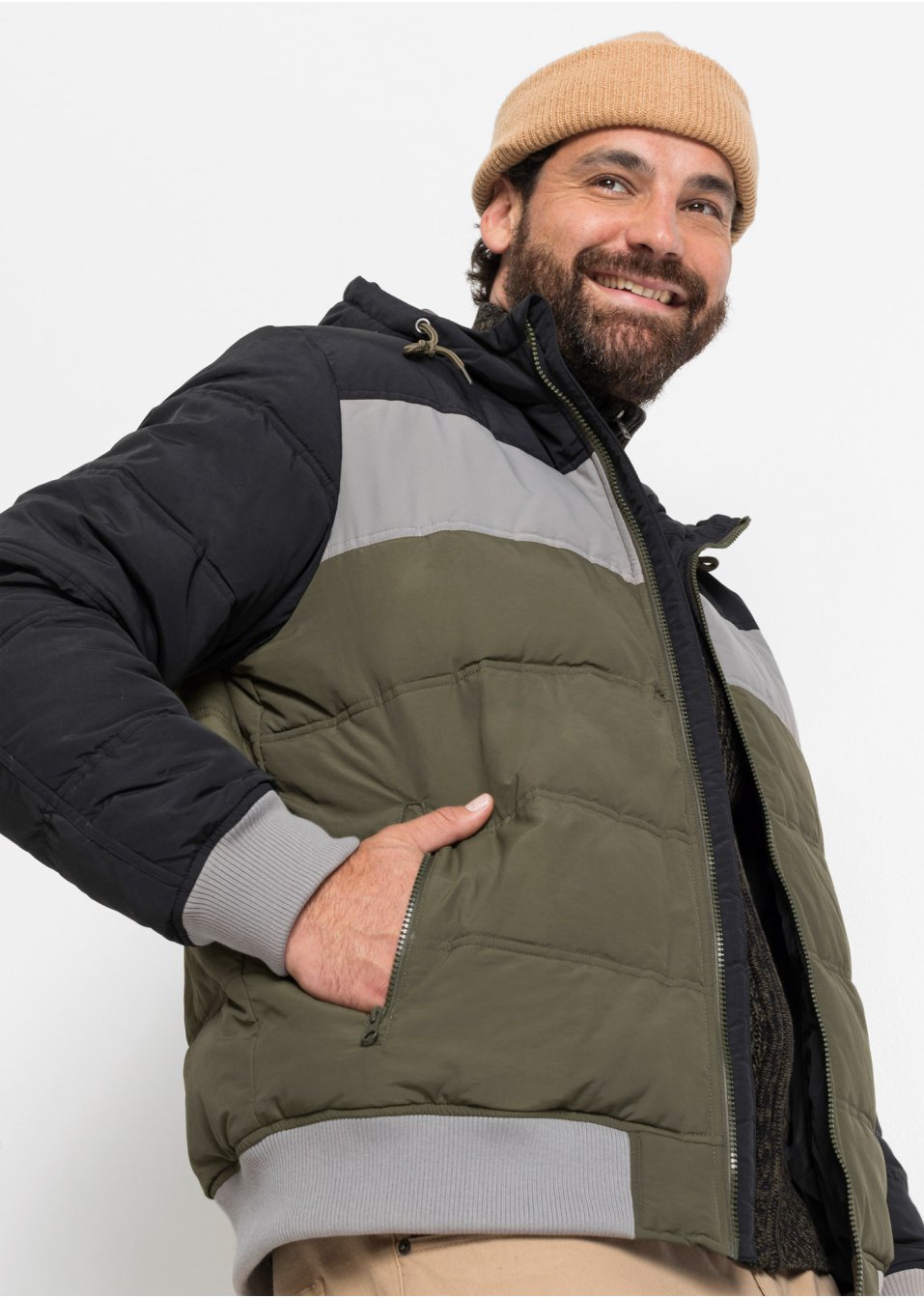 Veste d'hiver matelassée à capuche