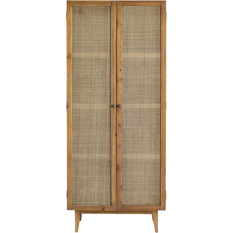 Armoire en pin et cannage Ninon
