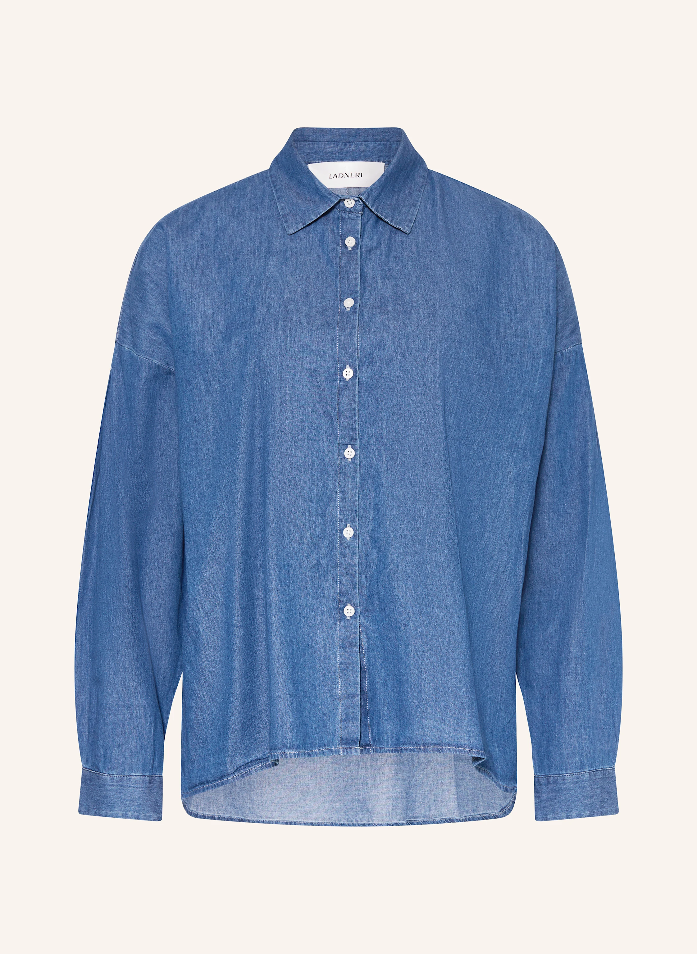 LADNERI Hemdbluse LYON in Jeansoptik