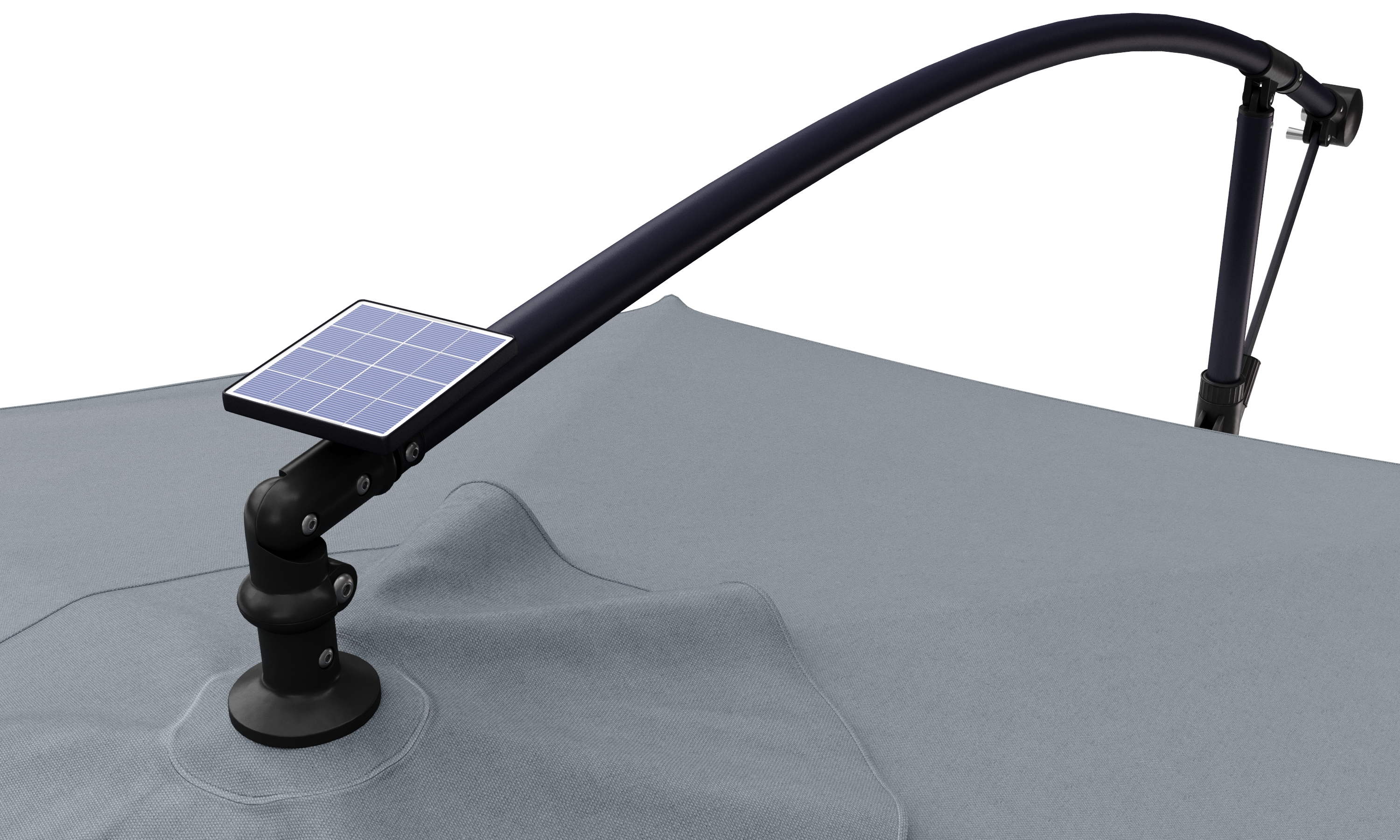 Sonnenschirm Ampelschirm BAY mit LED 300 cm anthrazit