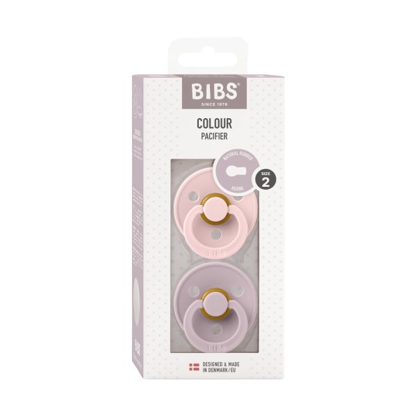BiBs Fopspeen Blossom / Dusky Lilac 6-18 Mnd 2 Stuks