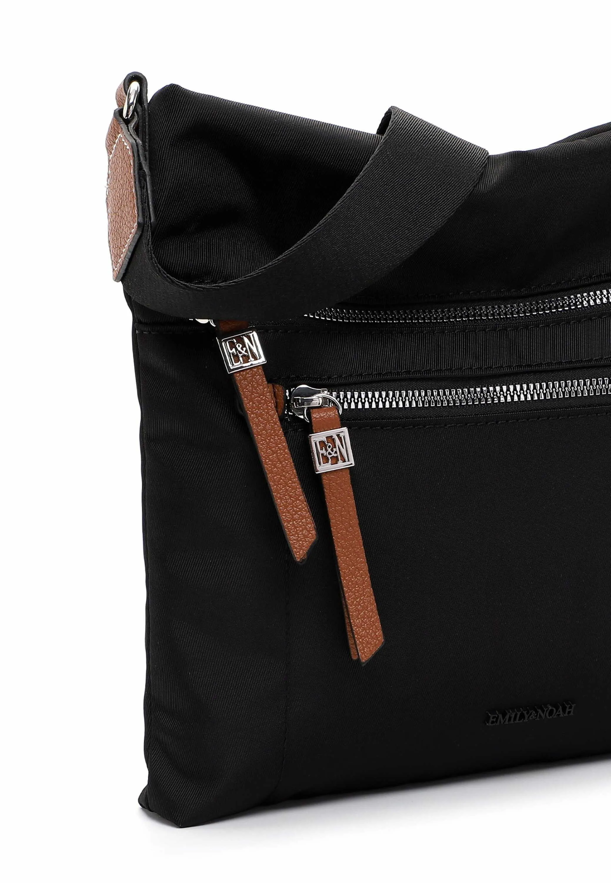 EMILY & NOAH Umhängetasche Schwarz Textil