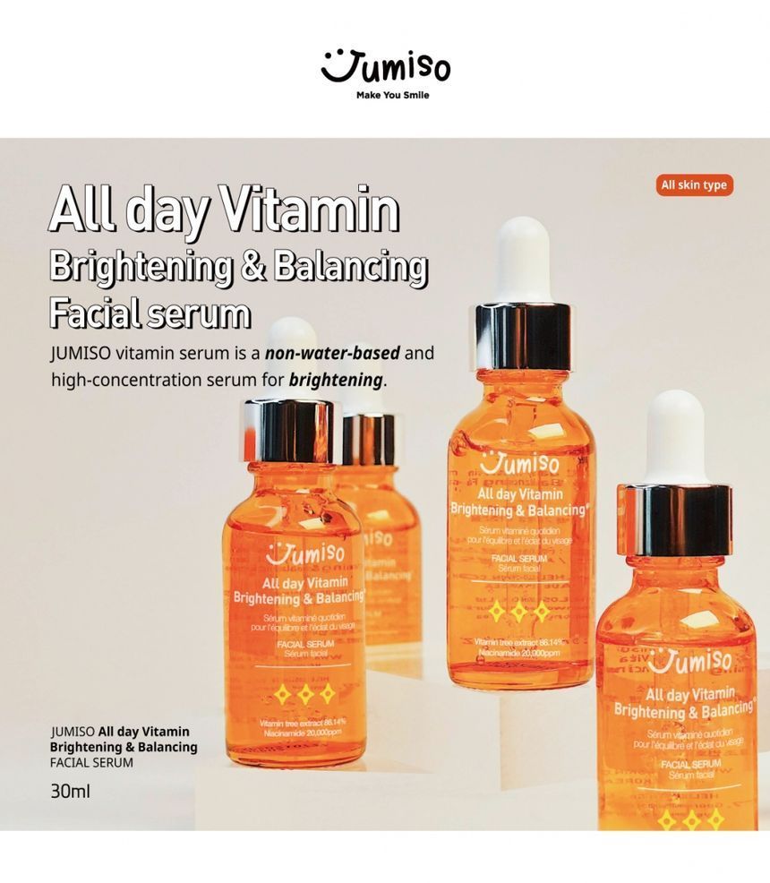 JUMISO - Vitamine-verhelderend en balancerend gezichtsserum voor de hele dag, mini