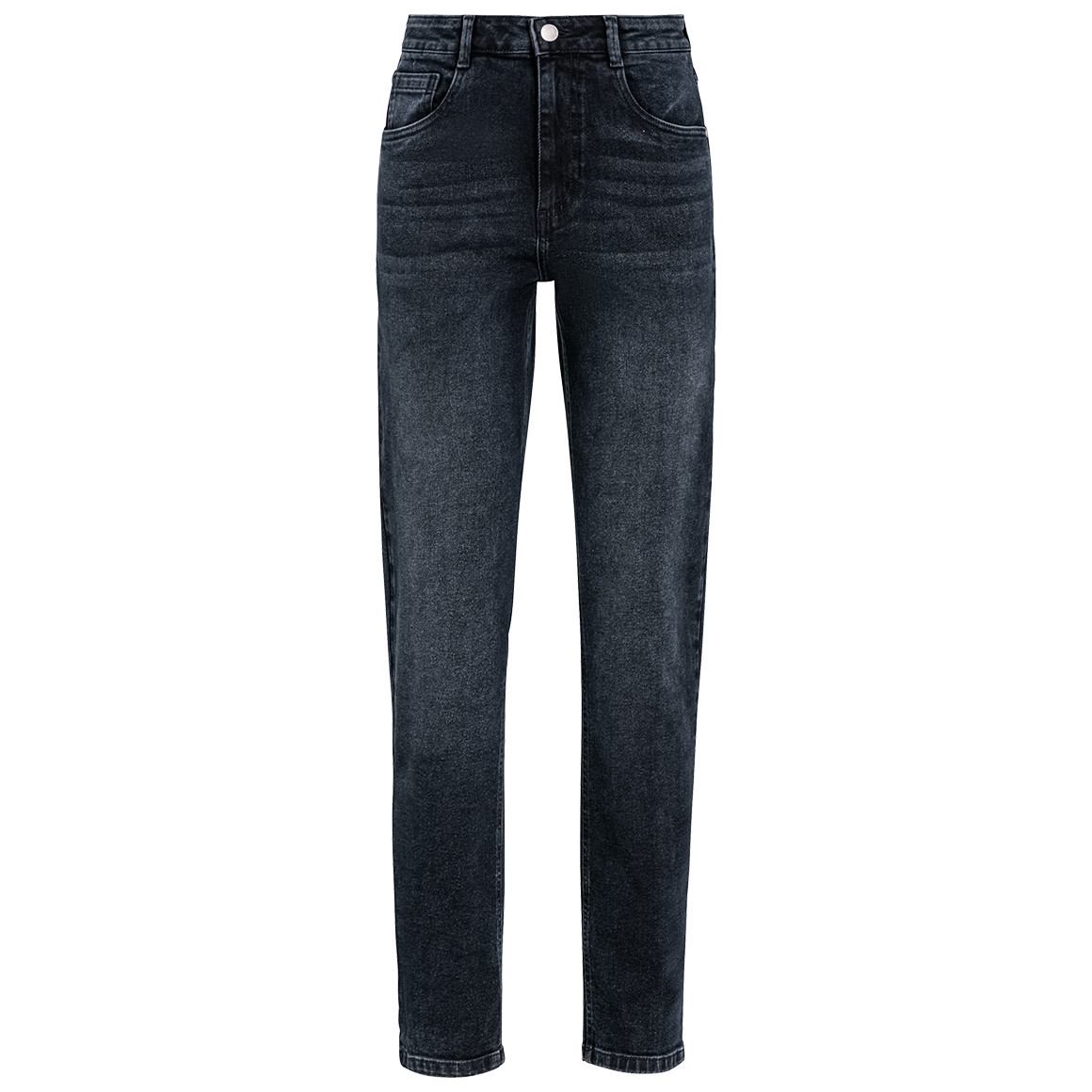 Gina Damen Mom-Jeans mit Used-Waschung nachtblau