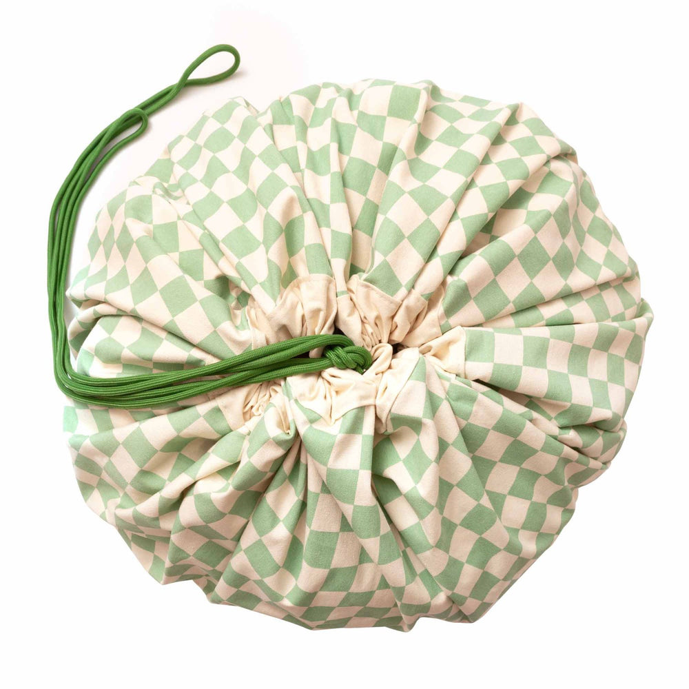 Køb Play&Go Vichy Green 2-in-1 Legetæppe