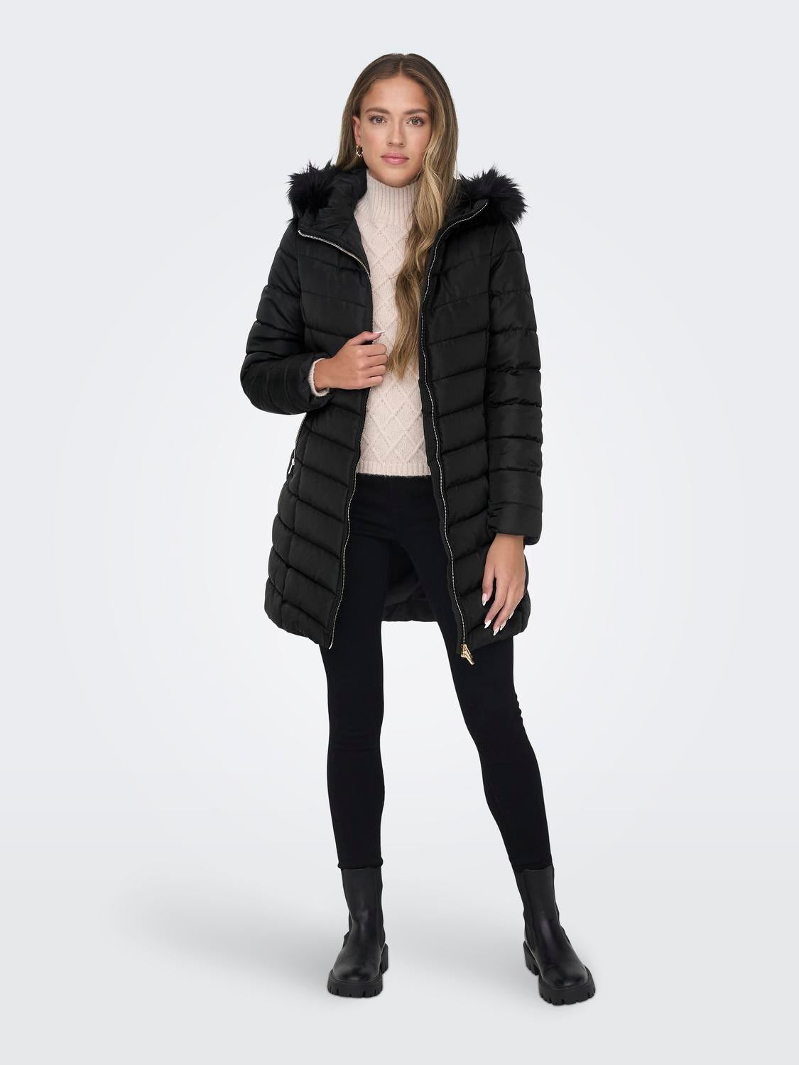 ONLNEWELLAN Steppmantel Black