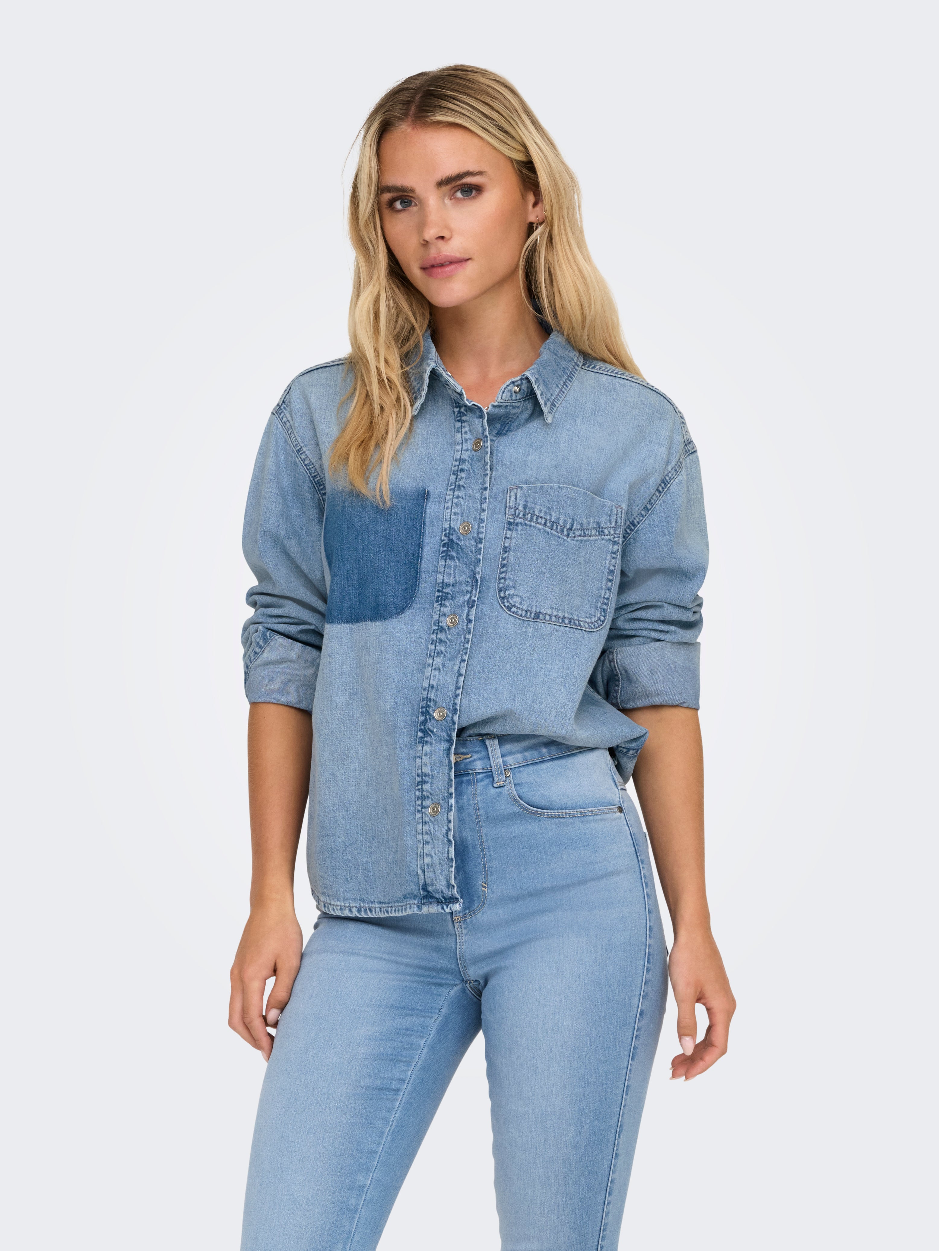 ONLCATANIA Jeanshemd Light Blue Denim
