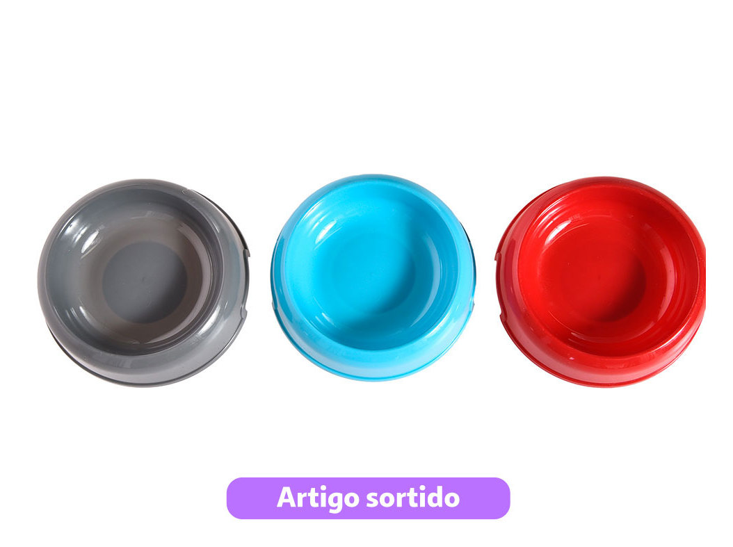 COMEDOURO PLÁSTICO AUCHAN Ø14CM CORES SORTIDAS