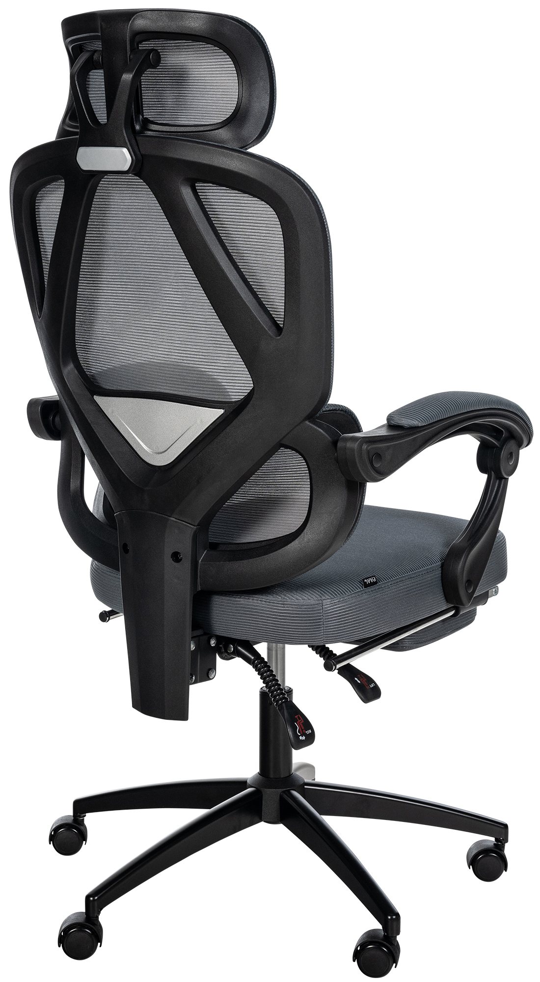 CLP Bürostuhl Gander Ergonomisch I Verstellbare Kopfstütze I Fußstütze, Lendenwirbelstütze, 360° Drehstuhl I 135° Kippfunktion