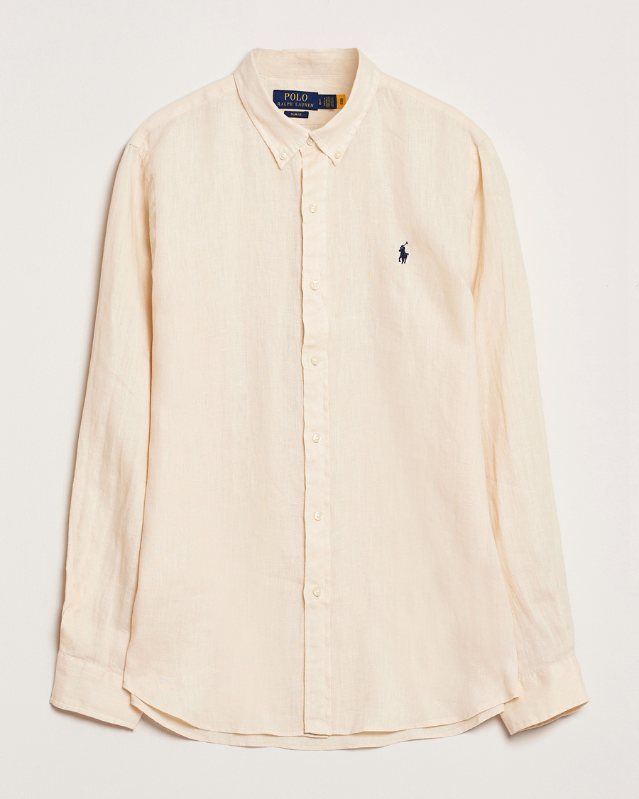 Polo Ralph Lauren Slim Fit Linen Shirt Full Cream