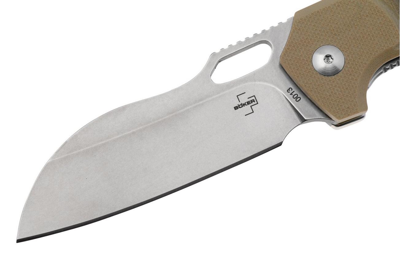 Böker Swoopy 01BO693 Nitro-V, Tan G10, zakmes. Michael Burch design