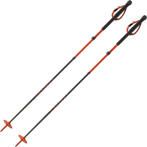 Bâton ski de randonnée ONE WAY TR CARBON VARIO X 115-135 DARK GREY/NEON ORANGE