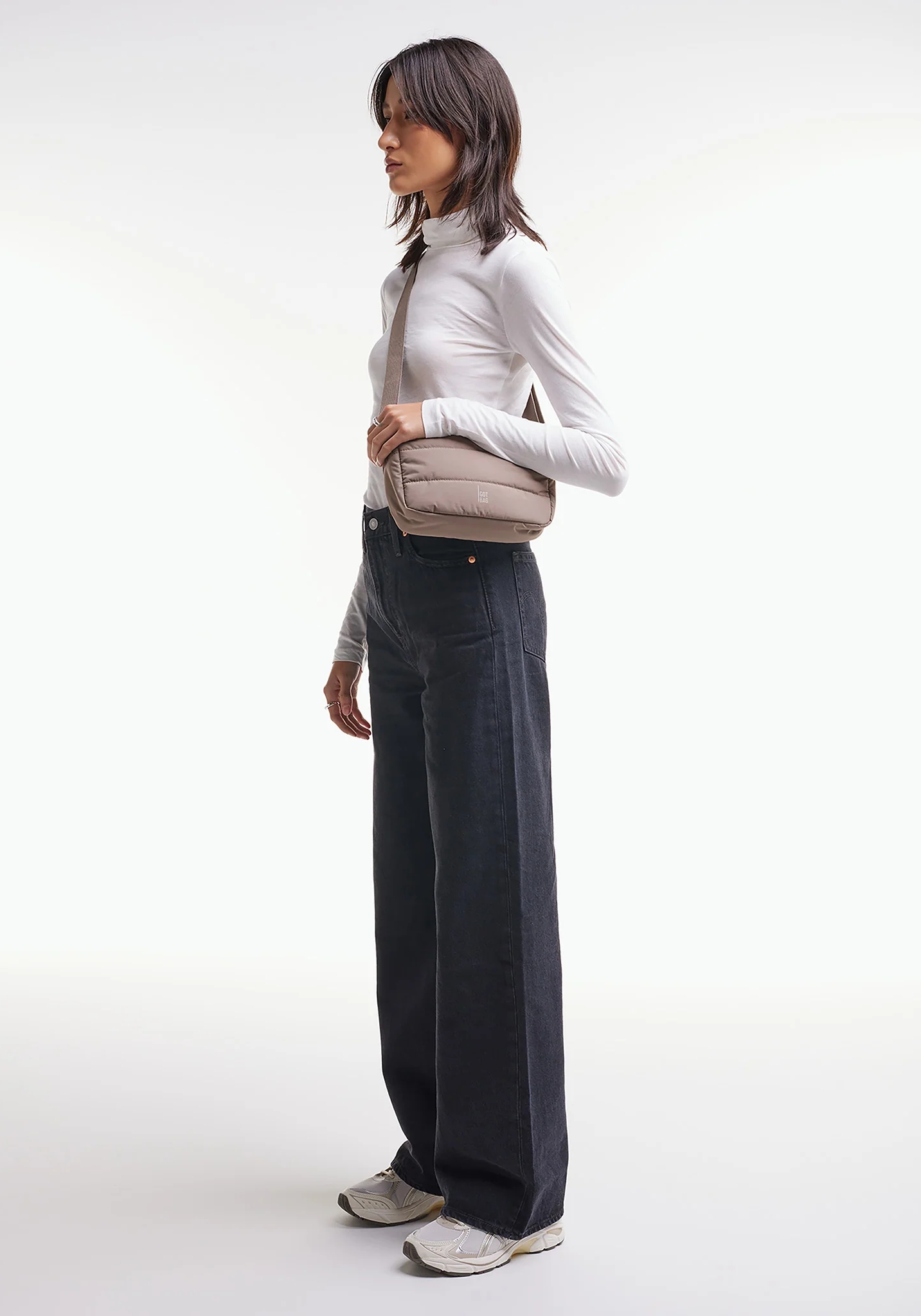 Got Bag Puffer Crosssbody Bag Monochrome Oyster