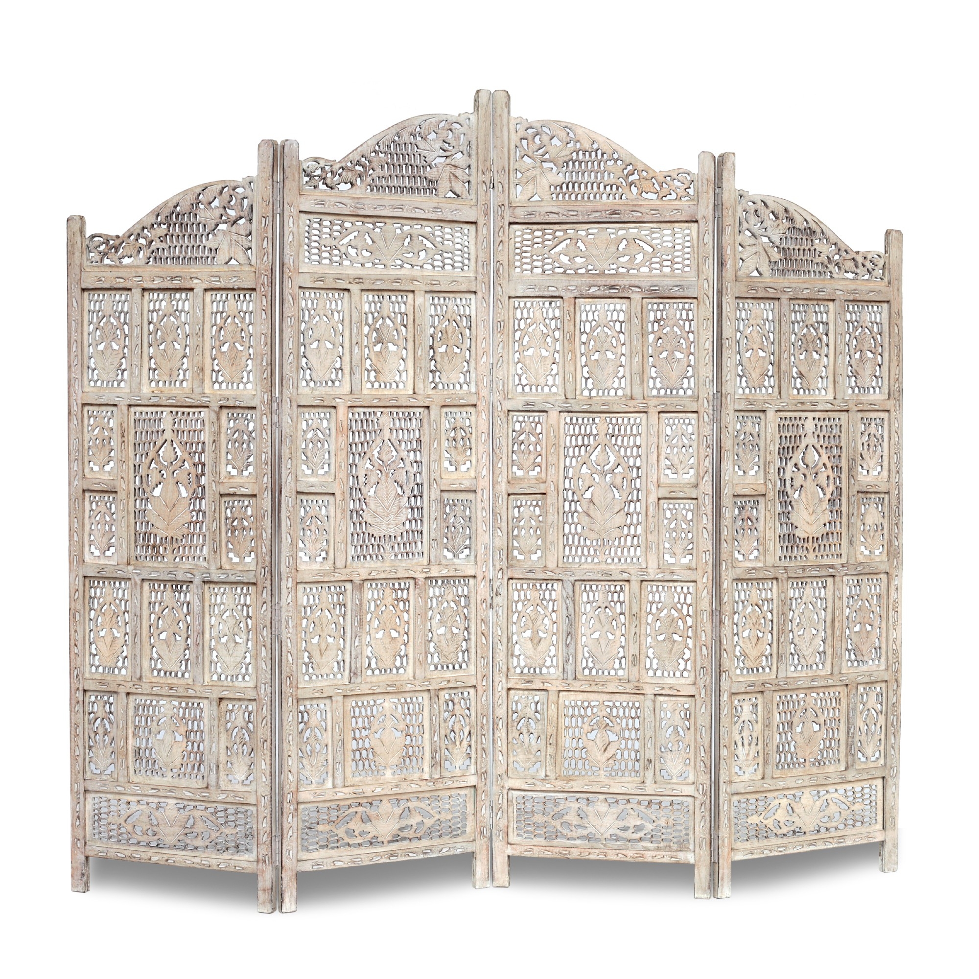 Paravent 'Coribad', 4teilig, beige, T 3 cm, B 200 cm, H 180 cm von fischer's lagerhaus