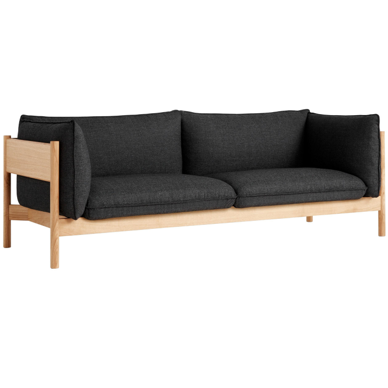 Hay Arbour 3-zits bank geolied eiken onderstel re-wool 198