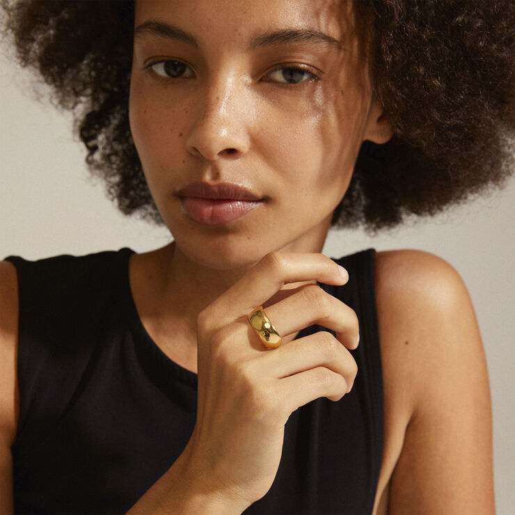 Pilgrim DAISY recycled ring guldbelagt Embr Guld