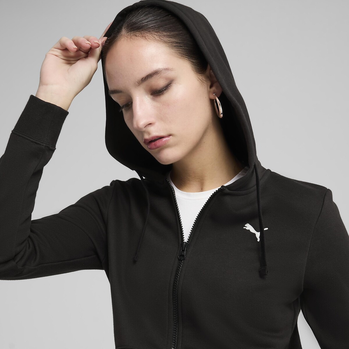 PUMA<br>Moletom com capuz e zíper ESSENTIAL