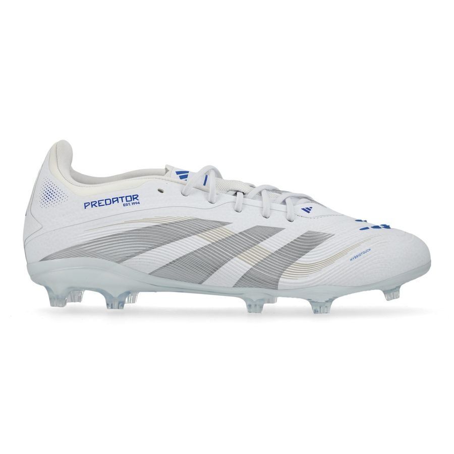 adidas Predator Elite FG Polar Victory - Blanc/Argenté/Bleu Enfant