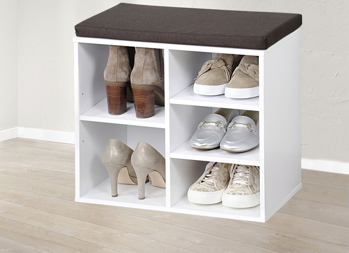 Schuhbank mit Sitzkissen