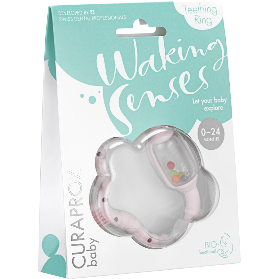 CURAPROX baby Beißring 0 - 24 Monate in rosa
