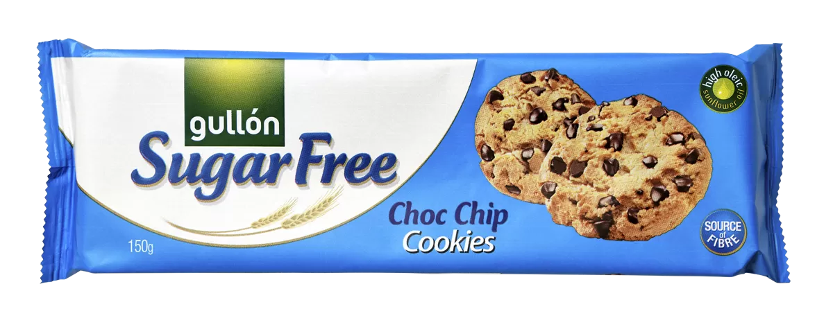 Gullón Sukkerfri Choc Chip Cookies - 150 g