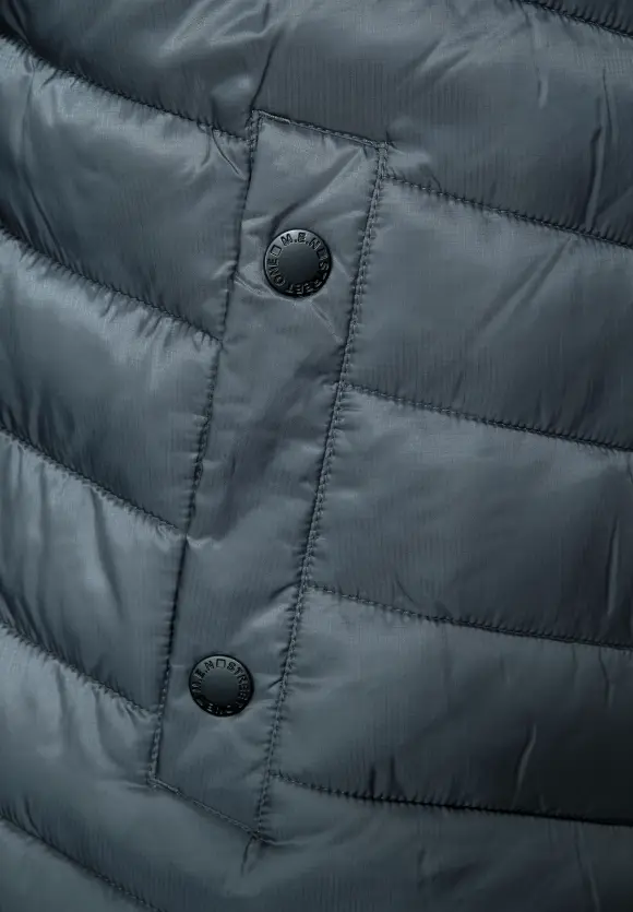 Jacke im Materialmix - slate grey