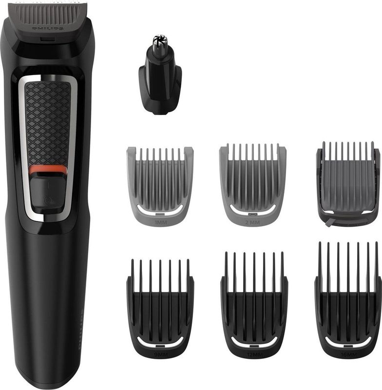 Philips MG3730/15 Grooming Set - Trimmer - Zwart - Staal - 8 Hulpstukken