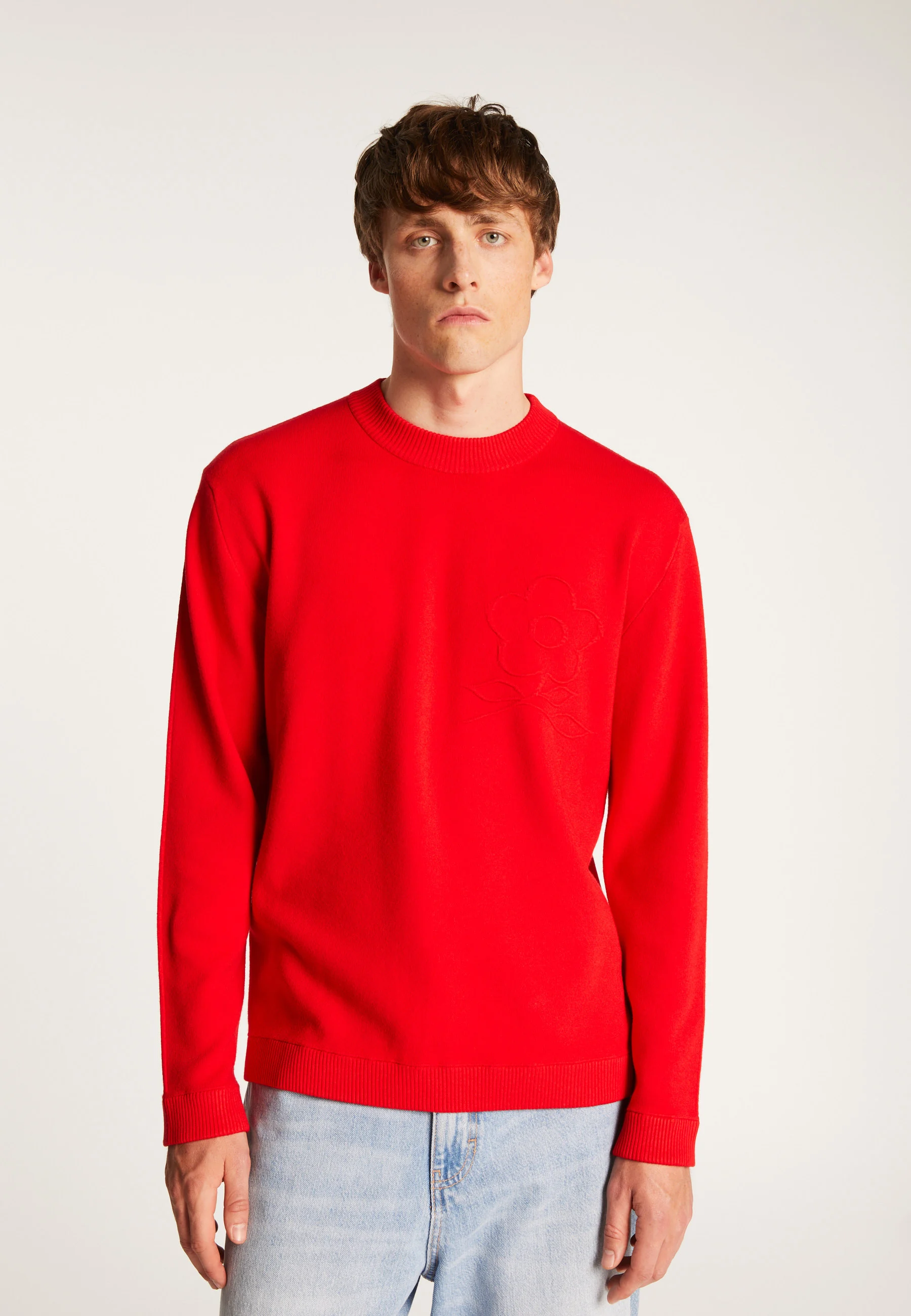 THIMOTHÉEAH24 - Pull col rond en viscose et laine | Rouge