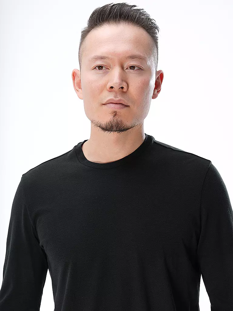 MAJESTIC FILATURES Langarmshirt schwarz