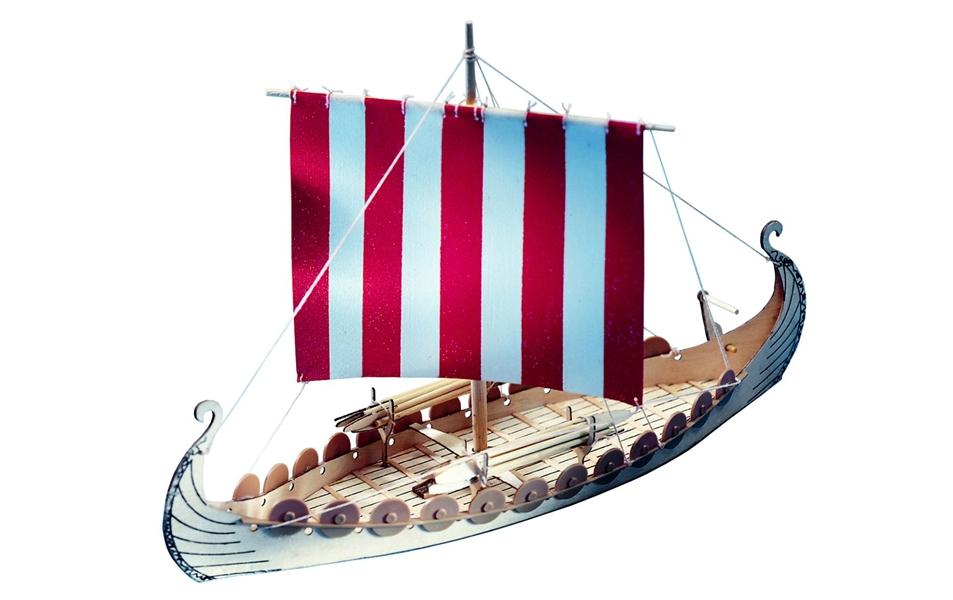 Bausatz Mini Oseberg, 240 mm 1:50Vikingerschiff Modellbausatz
