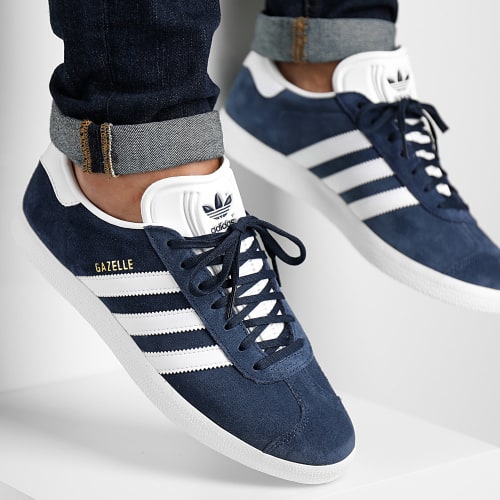 Baskets Gazelle BB5478 Collegiate Navy White Gold Metallic