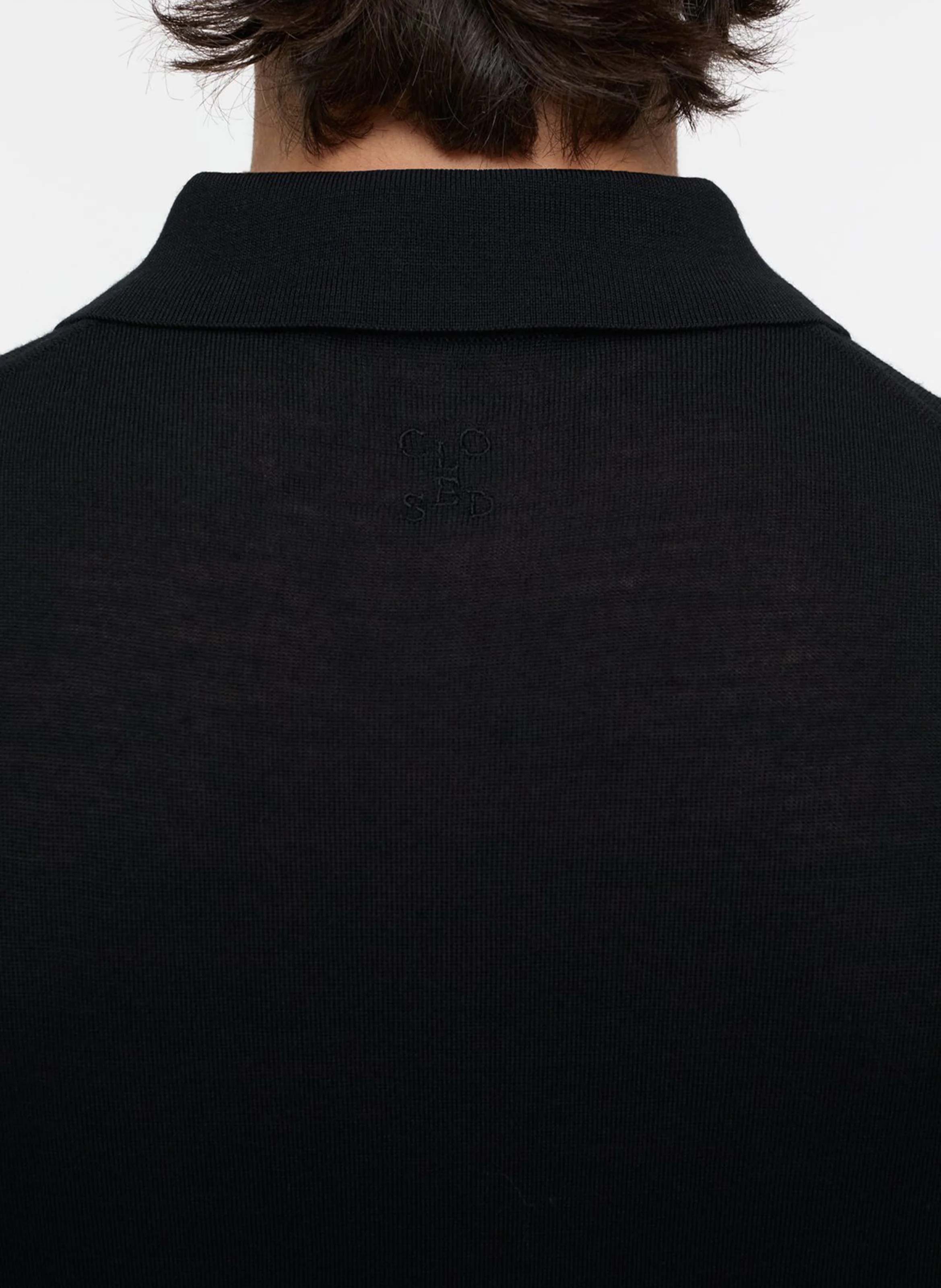 Pull droit en laine| Noir