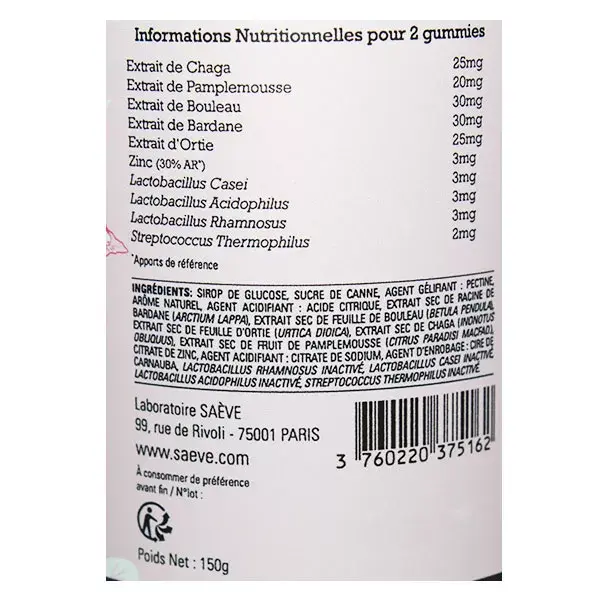 S[aè]ve Pur Paradisi Gummies Anti-Imperfeições 60 gomas