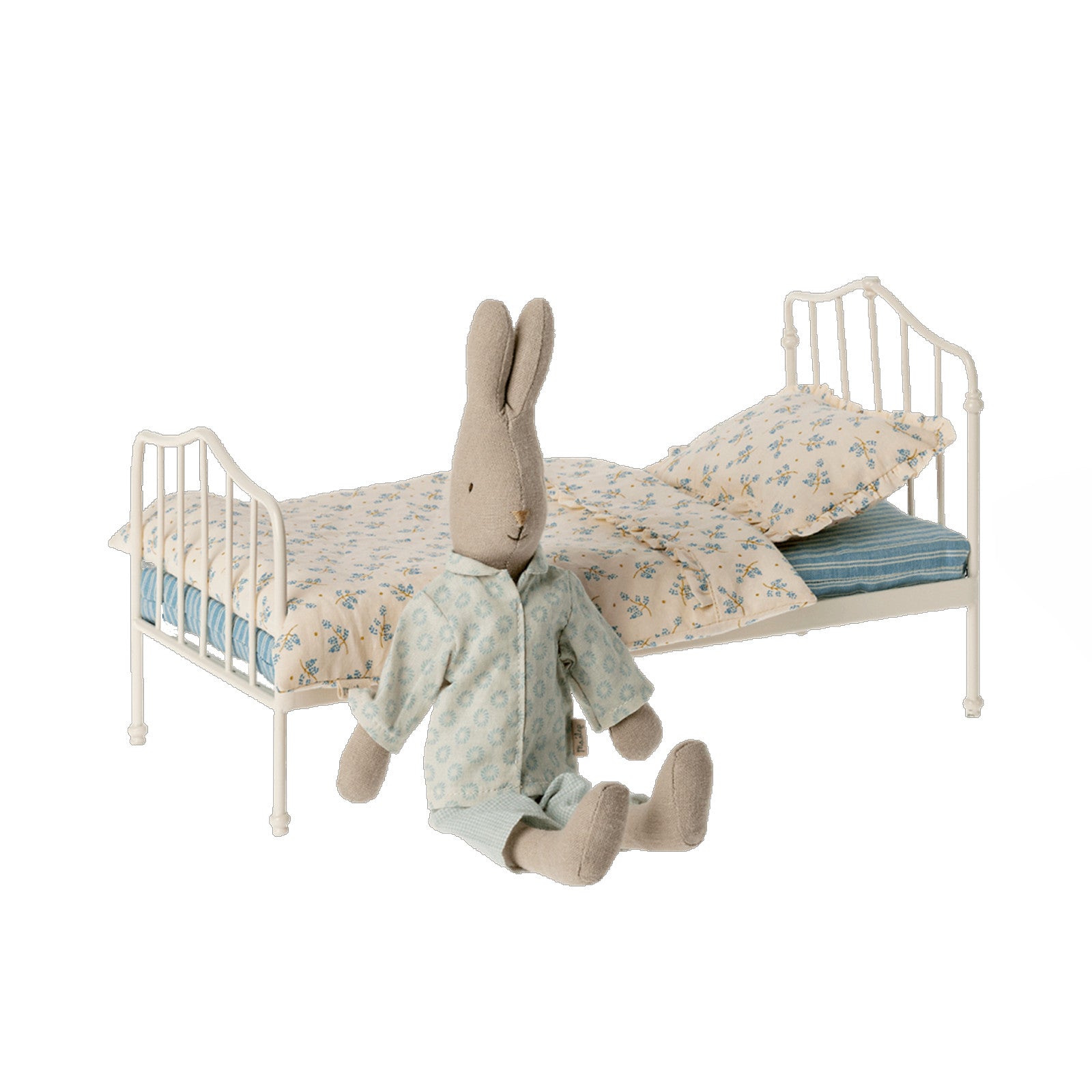 Maileg Bett für Puppenhaus Blau