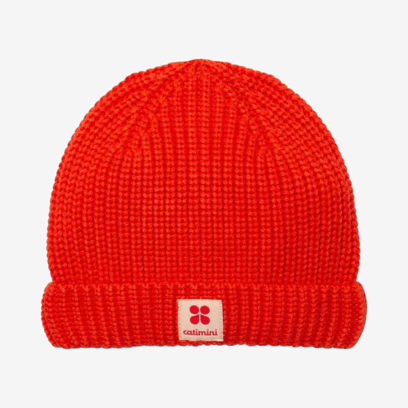 Bonnet bébé garçon rouge côtelé Catimini Rouge