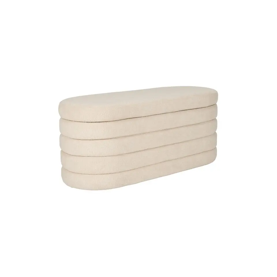 Housecraft Living Zuma bankje Bouclé Wit/ Beige
