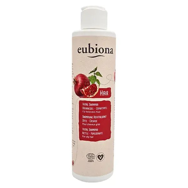 Shampoo revitalizante Eubiona com urtiga e romã, 200 ml