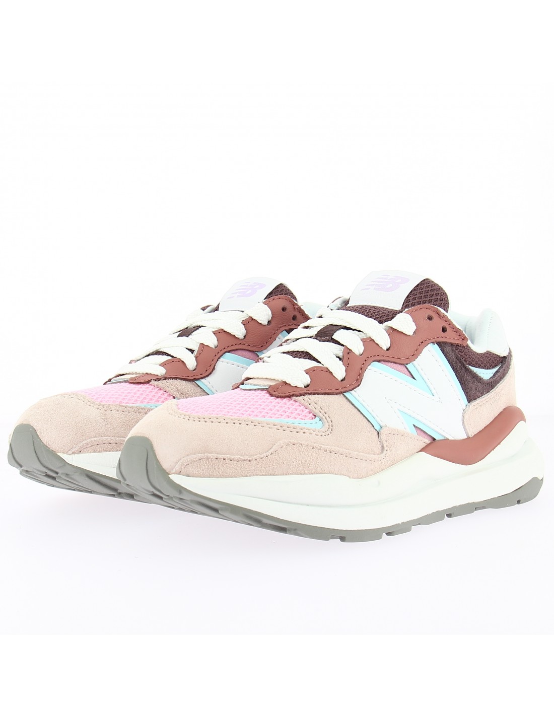 new balance sneakers femme 57/40 rose/blanc