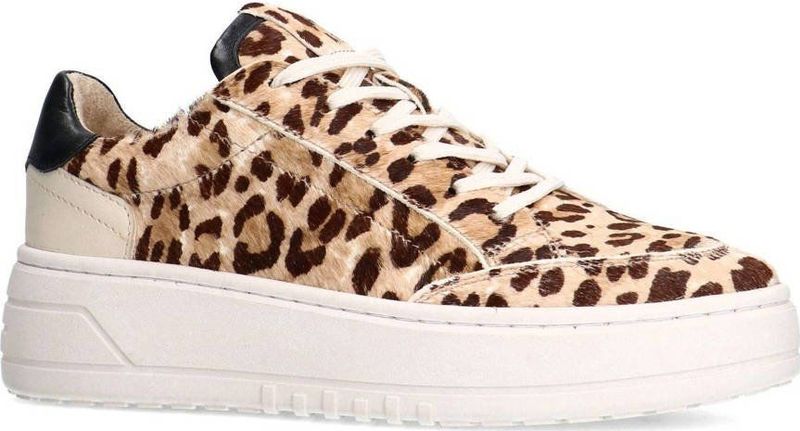 Manfield - Sneakers - Beige/Bruin - Suède/Binnenvoering Leer
