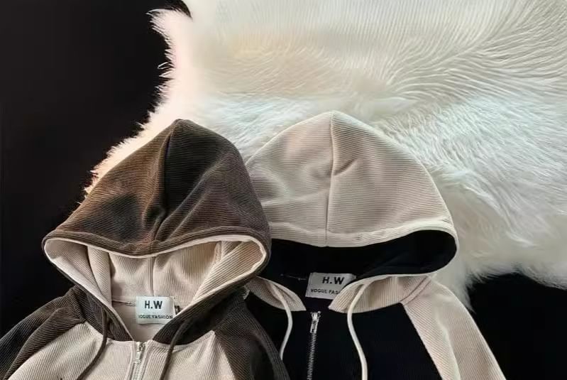 Rosesand - Hoodie met lange mouwen, rits, kleurblok, sterrenpatchwork