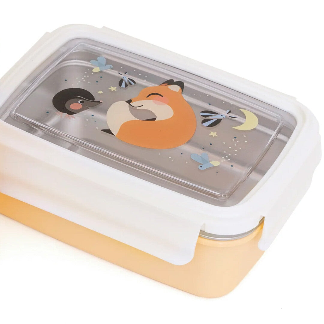 Petit monkey rvs broodtrommel bento - vos