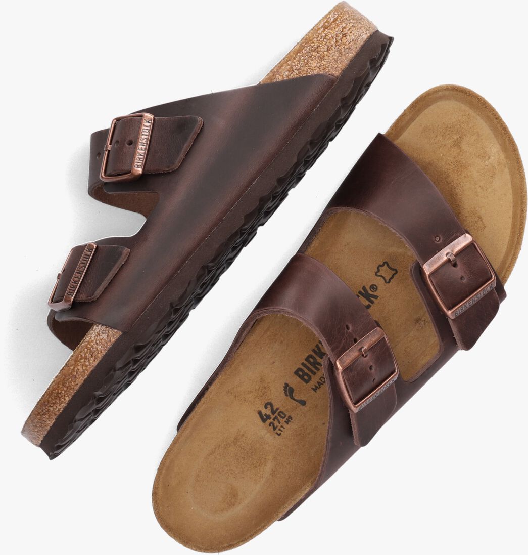 bruine birkenstock slippers arizona