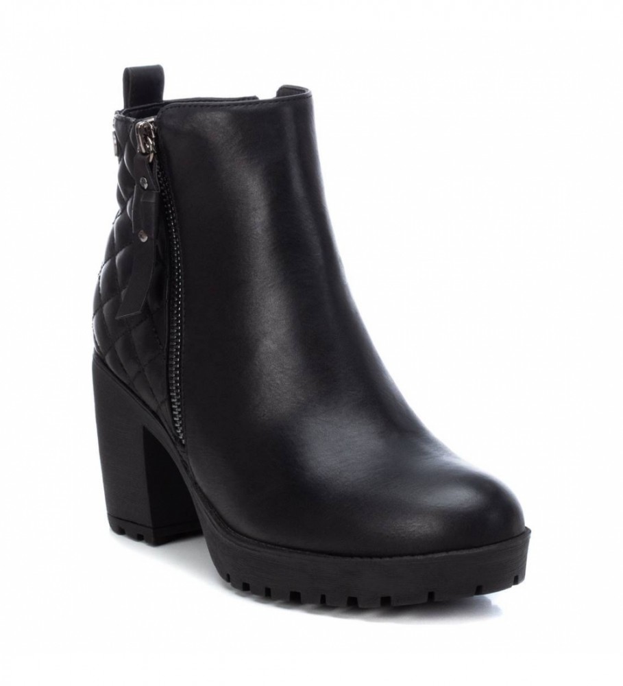 Botas de cano curto Refresh 170022 pretas - Altura do salto: 8 cm -