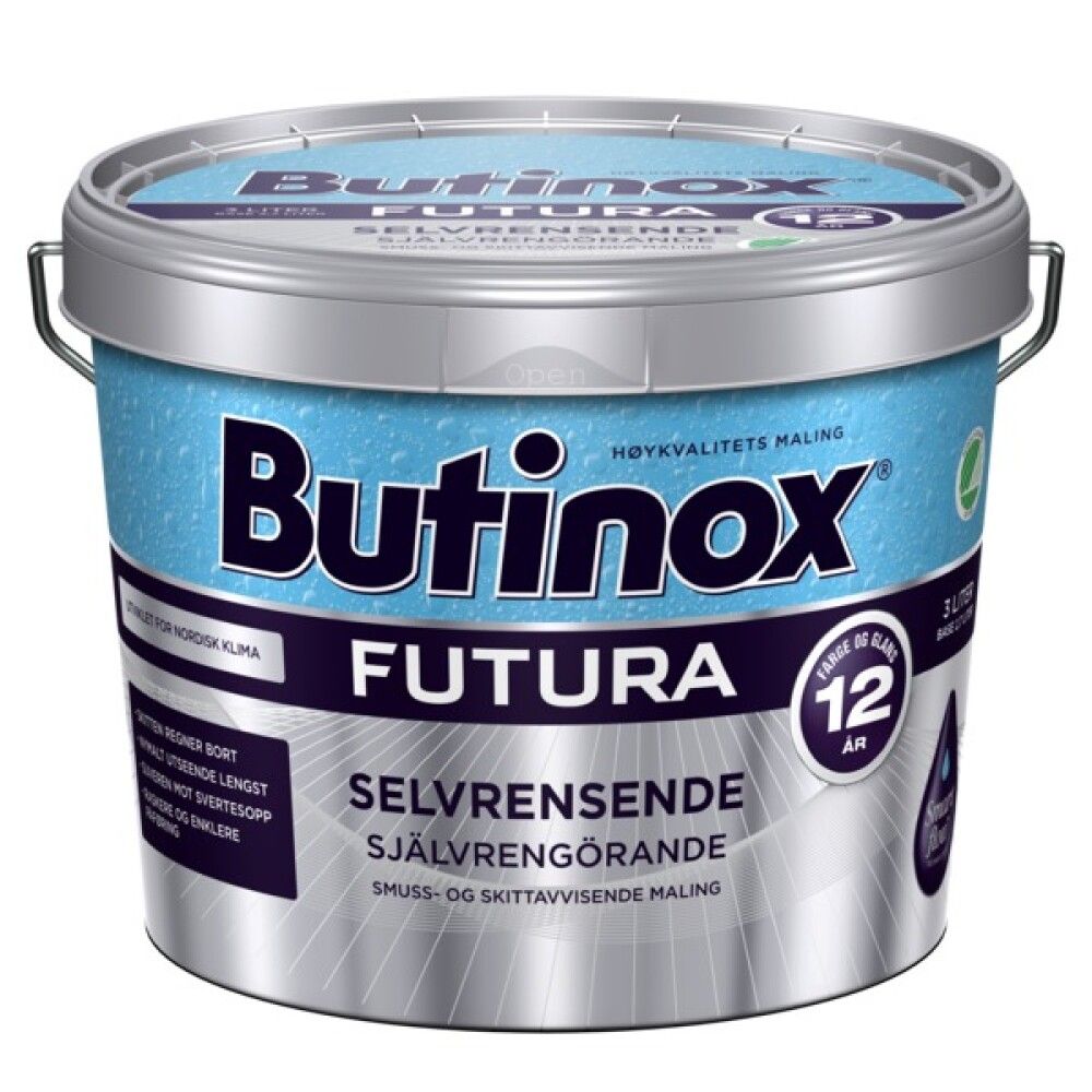 MALING BUTINOX FUTURA SELVRENSENDE HALVBLANK HVIT BASE2,7L