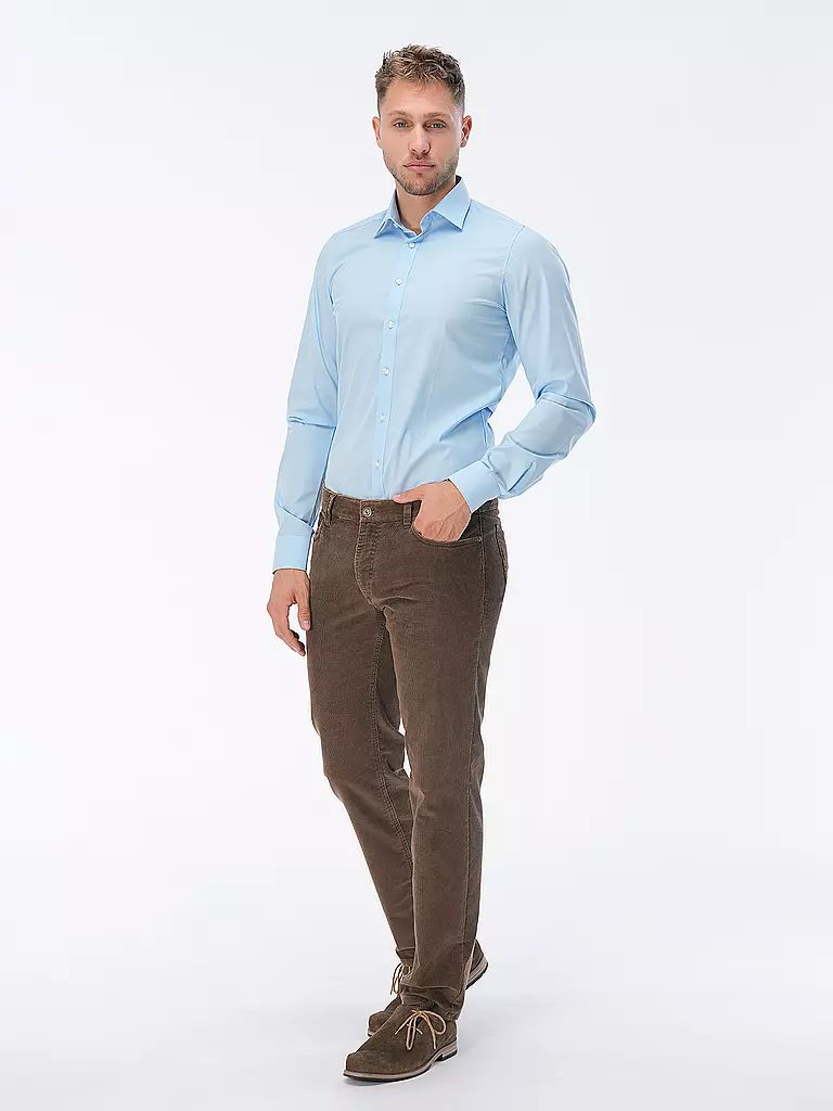 OLYMP LEVEL FIVE Hemd Body Fit Extralange Ärmel hellblau