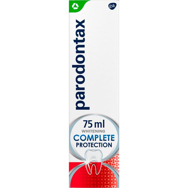 Parodontax Complete Protection Whitening Tandpasta Tegen Bloedend Tandvlees 75 ML